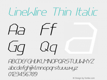 LineWire-ThinItalic 001.000图片样张