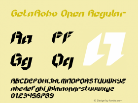 GetaRobo Open Italic Version 1.000;PS 001.000;hotconv 1.0.38图片样张