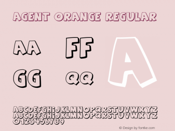 Agent Orange Regular 2 Font Sample