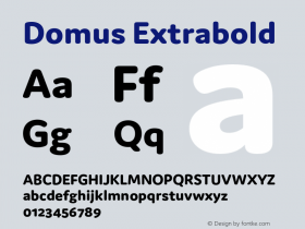 Domus-Extrabold Version 1.000;PS 001.000;hotconv 1.0.88;makeotf.lib2.5.64775图片样张