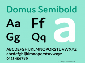Domus-Semibold Version 1.000;PS 001.000;hotconv 1.0.88;makeotf.lib2.5.64775图片样张