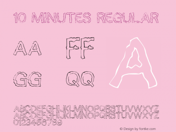 10 Minutes Regular 2 Font Sample