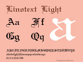 Linotext Light Version 001.000图片样张