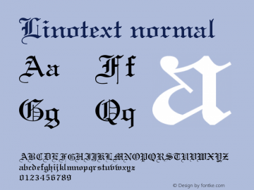 Linotext normal Version 001.003图片样张