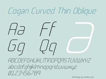 CoganCurved-ThinOblique Version 1.000图片样张