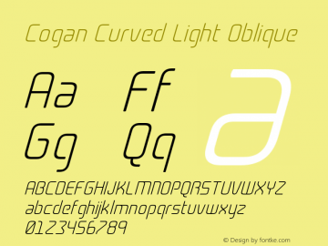 CoganCurved-LightOblique Version 1.000图片样张