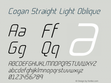 CoganStraight-LightOblique Version 1.000图片样张