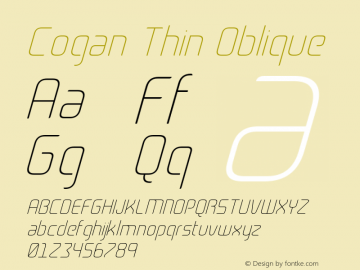 Cogan-ThinOblique Version 1.000图片样张