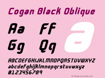 Cogan Black Oblique Version 1.000图片样张