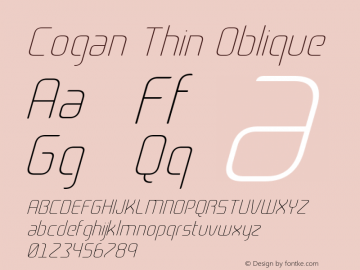 Cogan Thin Oblique Version 1.000图片样张