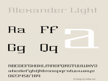 Alexander Light Version 1.00图片样张