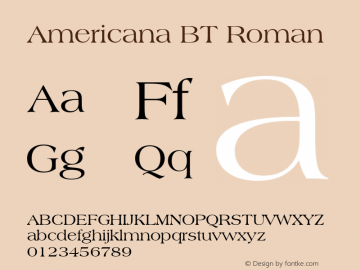 Americana BT Roman Version 1.01 emb4-OT图片样张