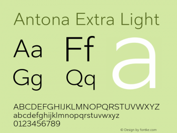 Antona-ExtraLight Version 1.070图片样张