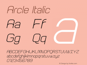 Arcle-Italic 1.000图片样张