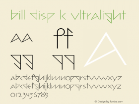 bill disp lc ultralight Version 1.000;PS 002.000;hotconv 1.0.70;makeotf.lib2.5.58329图片样张