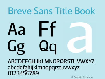 Breve Sans Title Book Version 2.001;PS 002.001;hotconv 1.0.70;makeotf.lib2.5.58329图片样张