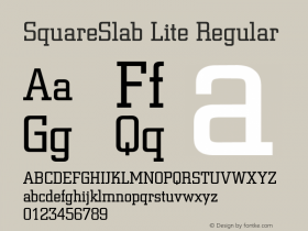 SquareSlab Lite Regular Unknown Font Sample