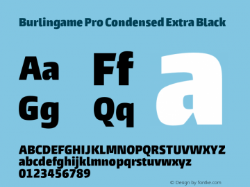 Burlingame Pro Cond X Black Version 1.000图片样张