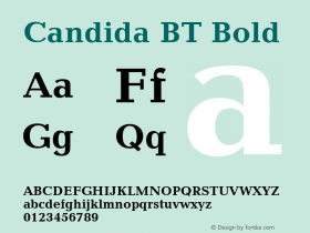 Candida BT Bold Version 1.01 emb4-OT图片样张