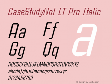 CaseStudyNo1LTPro-Italic Version 1.000;PS 001.000;hotconv 1.0.38图片样张