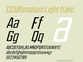 CCUltimatum Light Italic Version 2.000;hotconv 1.0.109;makeotfexe 2.5.65596图片样张