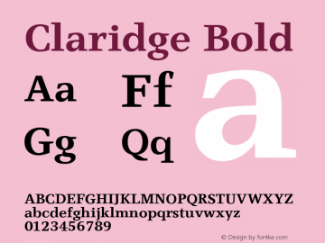 Claridge Bold Version 1.0图片样张