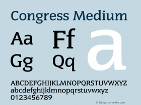 Congress-Med Version 1.000;PS 1.00;hotconv 1.0.57;makeotf.lib2.0.21895图片样张