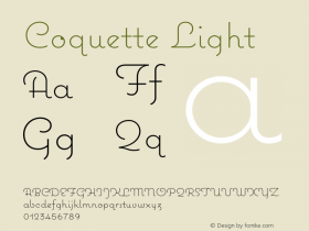 Coquette Light Version 2.002;PS 002.002;hotconv 1.0.88;makeotf.lib2.5.64775图片样张