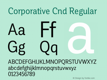 Corporative Cnd Version 1.000;PS 001.000;hotconv 1.0.70;makeotf.lib2.5.58329图片样张