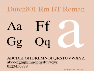 Dutch801 Rm BT Roman Version 1.01 emb4-OT图片样张