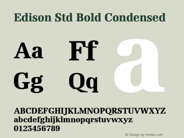 EdisonStd-BoldCondesed Version 1.00图片样张