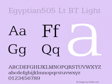 Egyptian505 Lt BT Light Version 1.01 emb4-OT图片样张