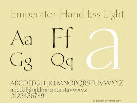 Emperator Hand Ess Light Version 1.000;hotconv 1.0.109;makeotfexe 2.5.65596图片样张