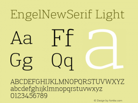 EngelNewSerif Light Version 1.001; ttfautohint (v1.5)图片样张