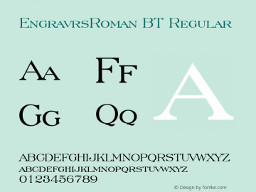 EngravrsRoman BT Version 1.01 emb4-OT图片样张