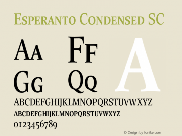Esperanto Condensed SC Version 1.00图片样张