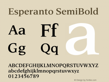 Esperanto SemiBold Version 1.00图片样张