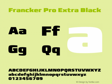 FranckerPro-ExtraBlack Version 1.00图片样张
