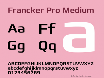 FranckerPro-Medium Version 1.00图片样张