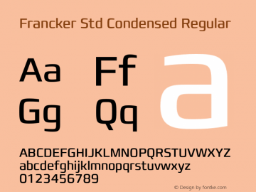 FranckerStd-CondensedReg Version 1.00图片样张