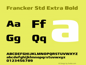 FranckerStd-ExtraBold Version 1.00图片样张