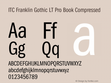 FranklinGothicLTPro-BkCm Version 1.000 Build 1000图片样张