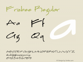 Frizbee Regular 1.0 Font Sample
