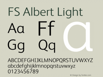 FSAlbert-Light Version 6.01图片样张