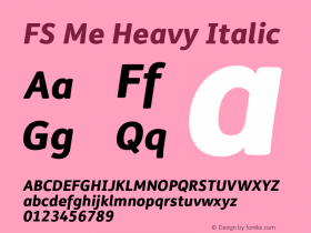 FSMe-HeavyItalic Version 6.01图片样张