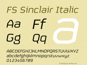 FSSinclair-Italic Version 2.01图片样张