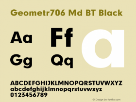 Geometr706 Md BT Black Version 1.01 emb4-OT图片样张