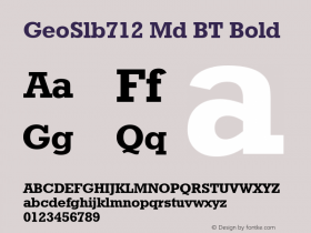 GeoSlb712 Md BT Bold Version 1.01 emb4-OT图片样张