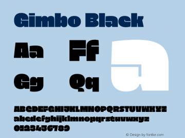 Gimbo Black Version 1.000;hotconv 1.0.109;makeotfexe 2.5.65596图片样张