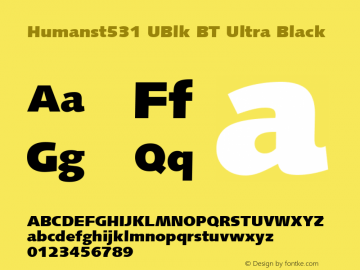 Humanst531 UBlk BT Ultra Black Version 1.01 emb4-OT图片样张